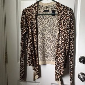 NWOT moda cheetah print lightweight cardigan small